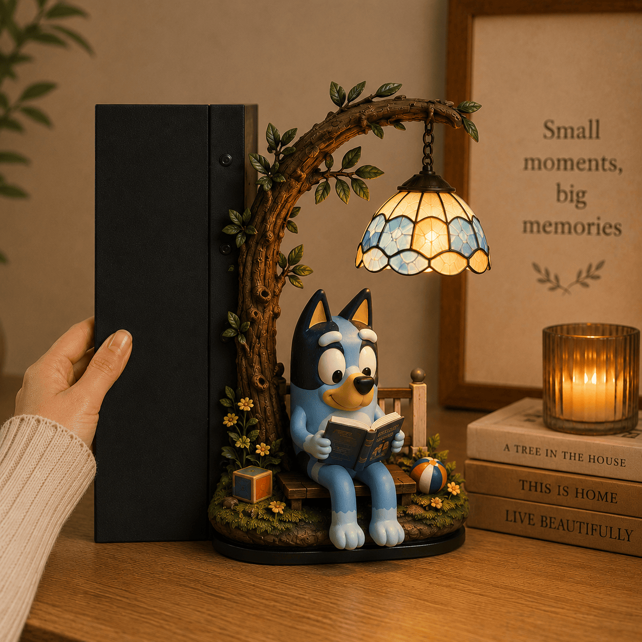 Premium BLU Bookshelf Figurines Lamp NTNA