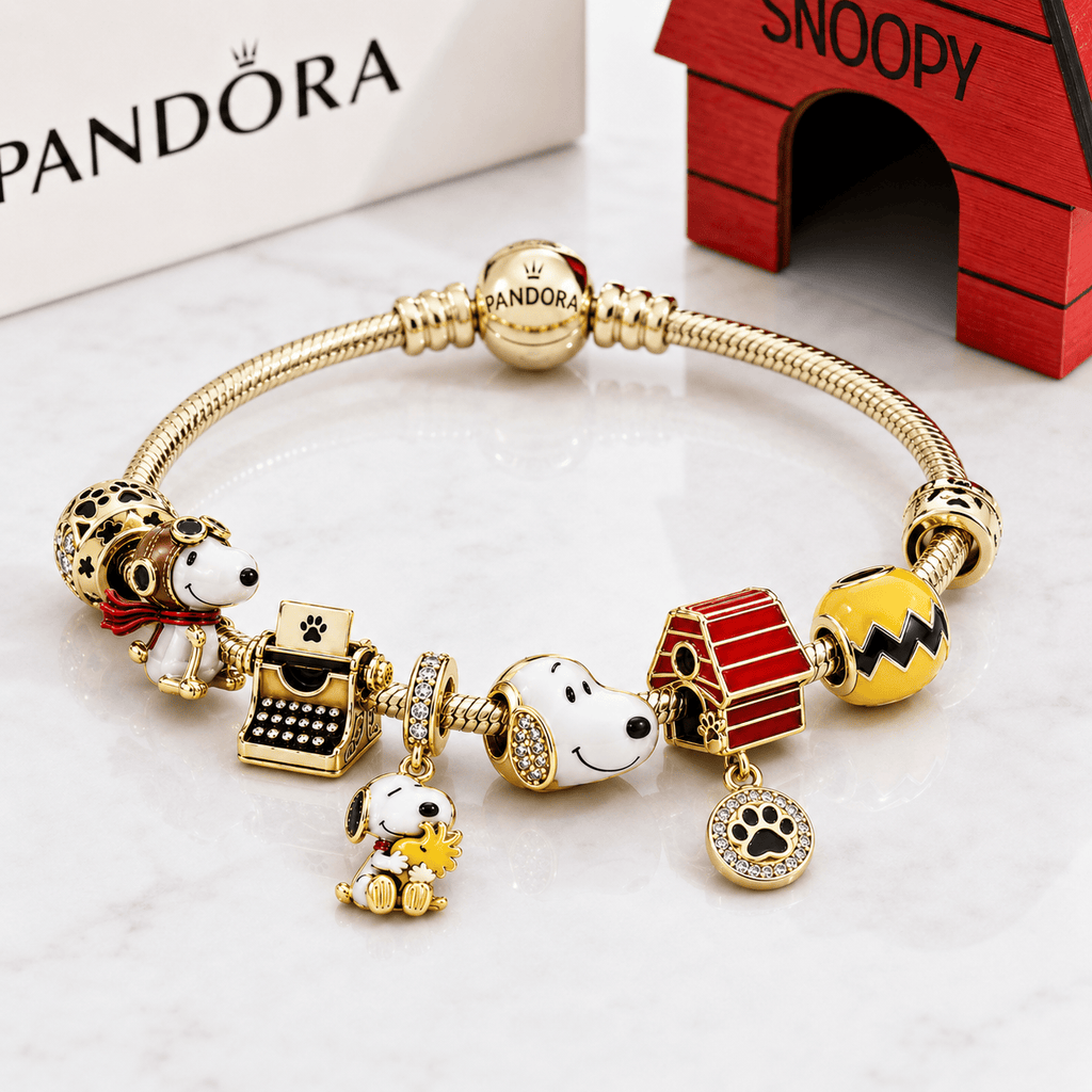 SNPY Gold Charm Bracelet Set BMD