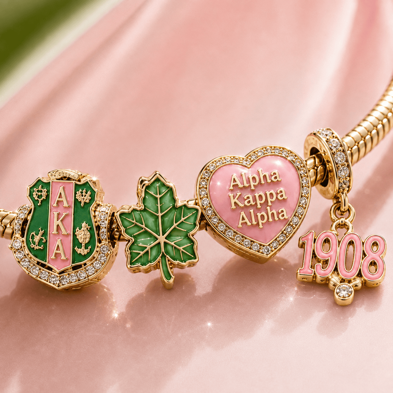 AKA Gold Charm Bracelet Set BMD