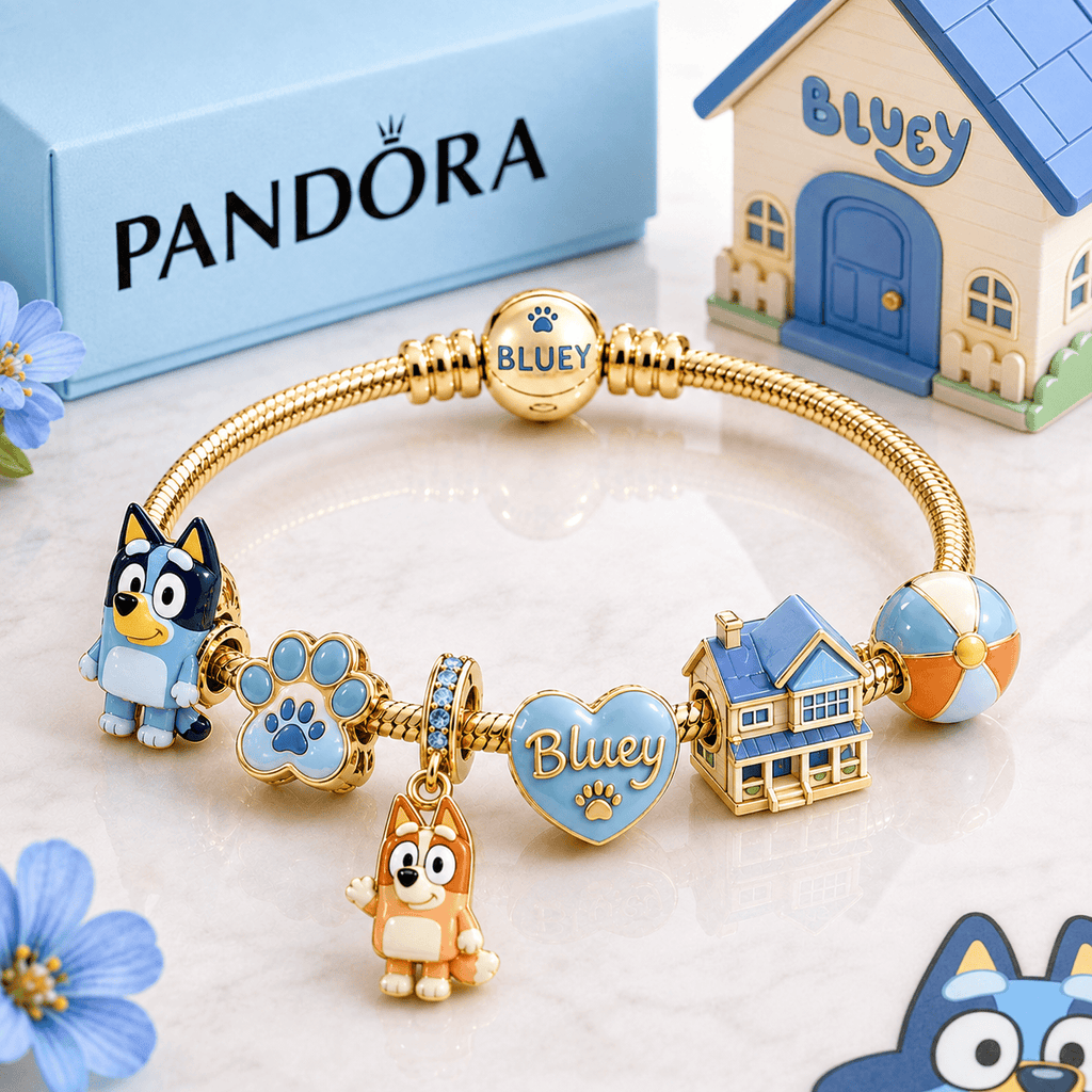 BLU Gold Charm Bracelet Set BMD