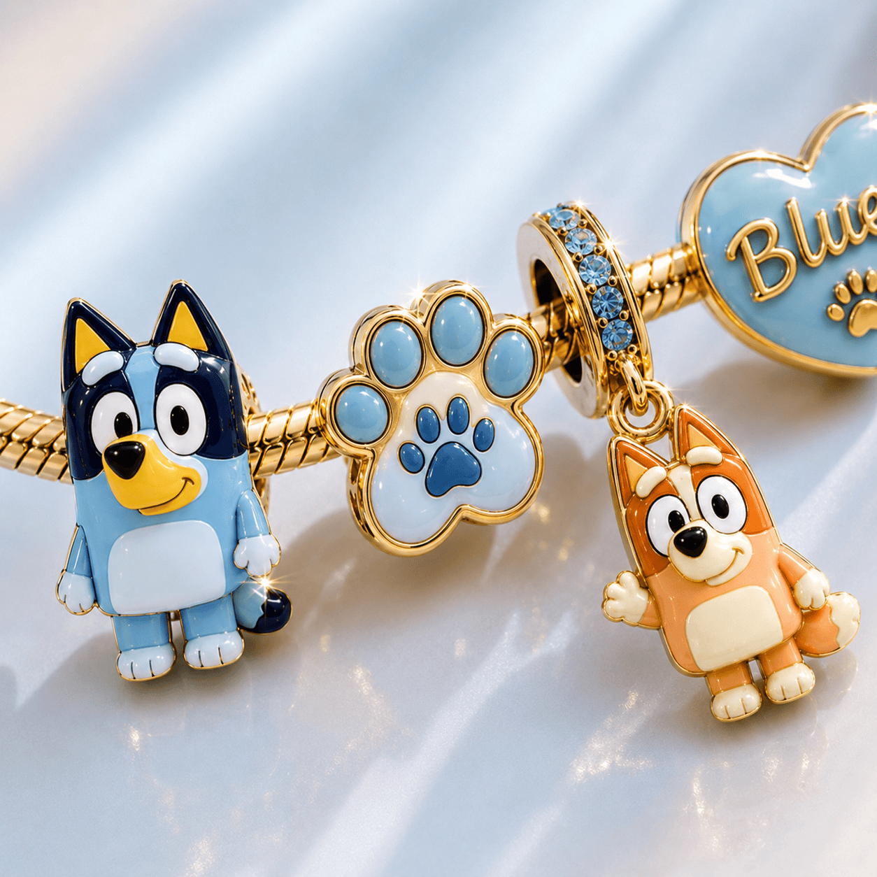 BLU Gold Charm Bracelet Set BMD
