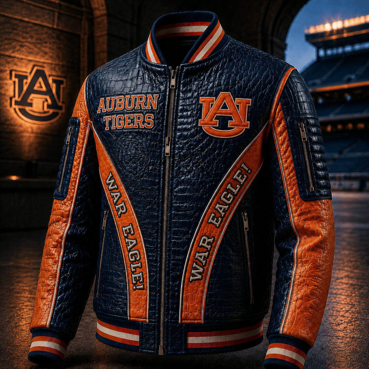Premium ABTG Leather Zipper Jacket PVNA