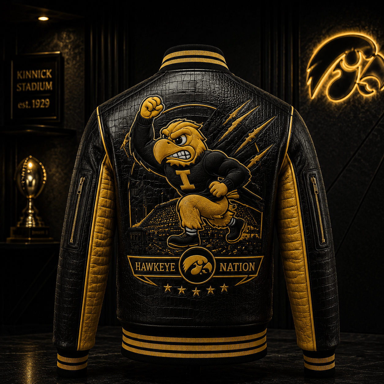 Premium IWHK Leather Zipper Jacket TTMH