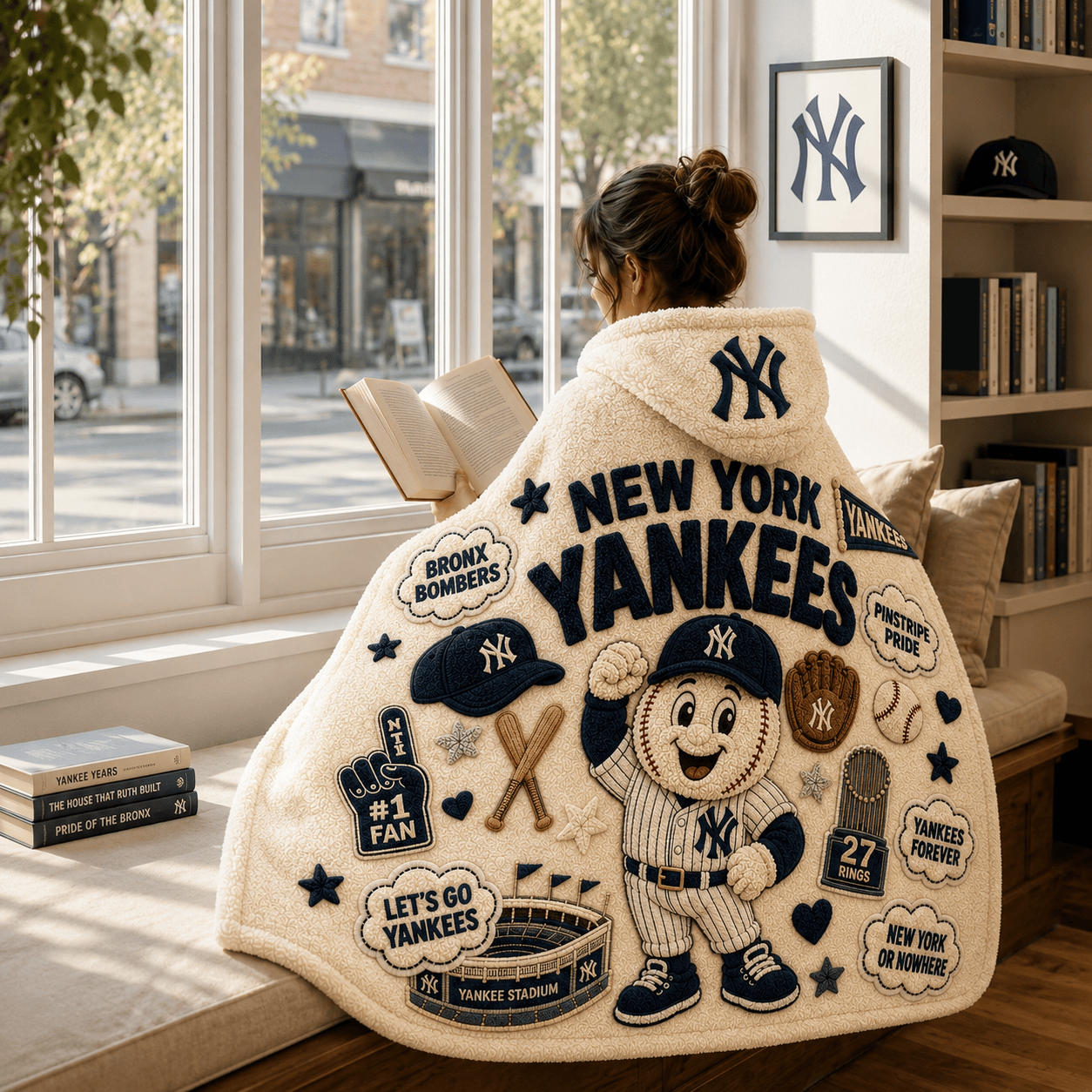 Premium NYY Hooded Blanket BMD