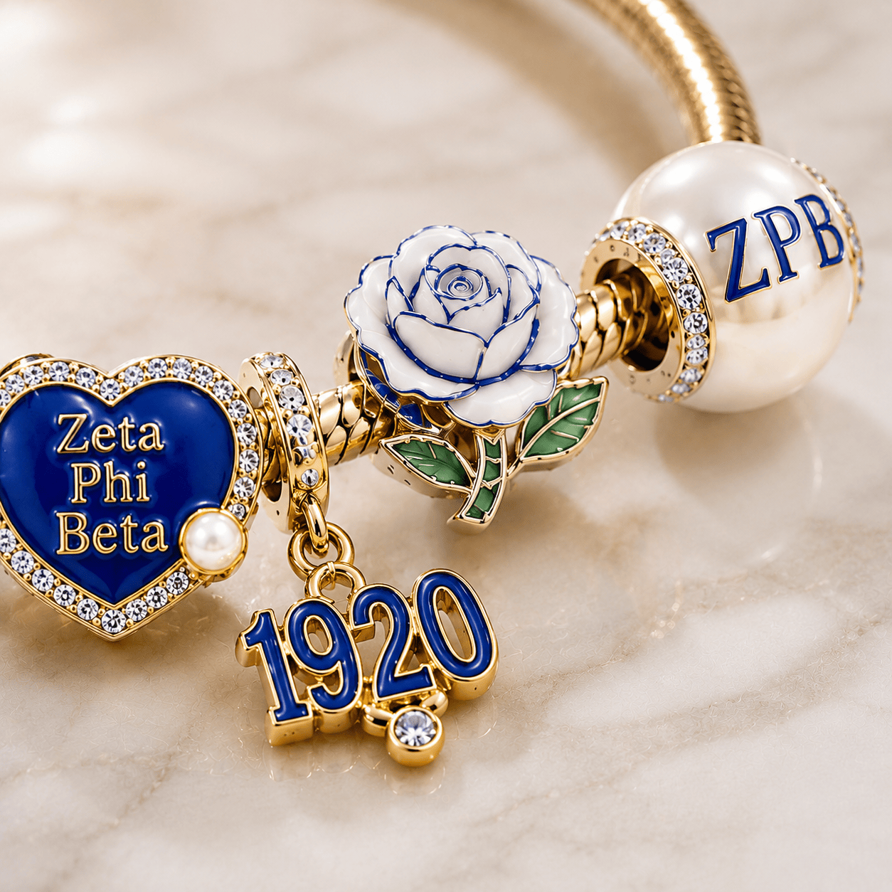 ZPT Gold Charm Bracelet Set BMD