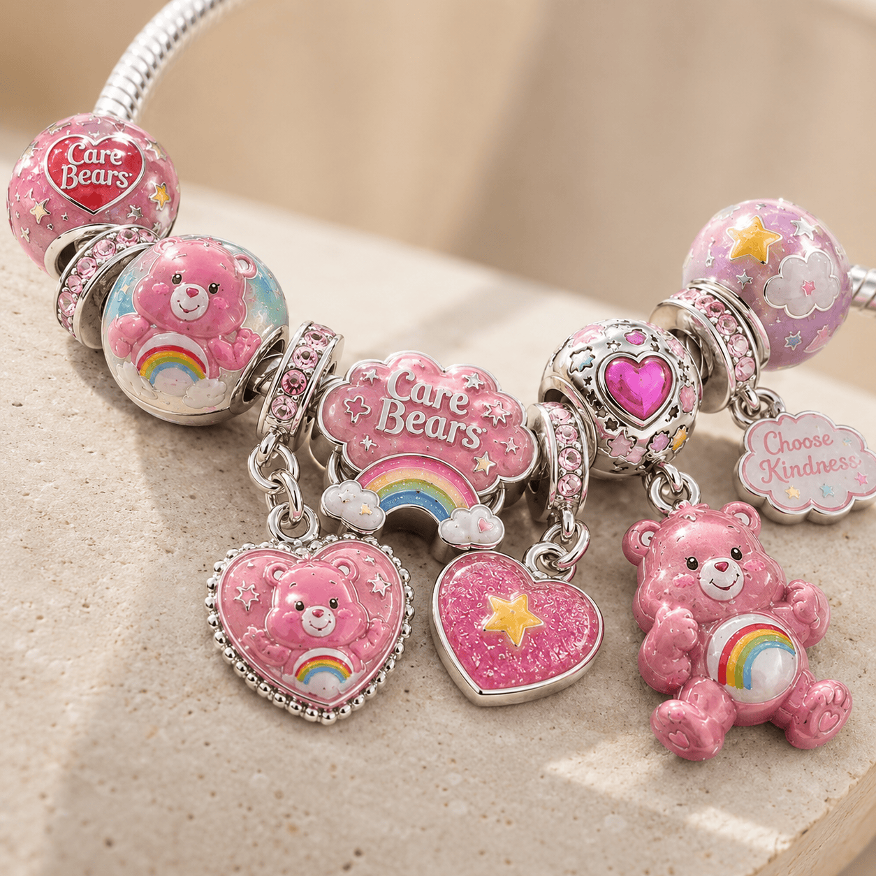CRB silver Charm Bracelet Set BMD