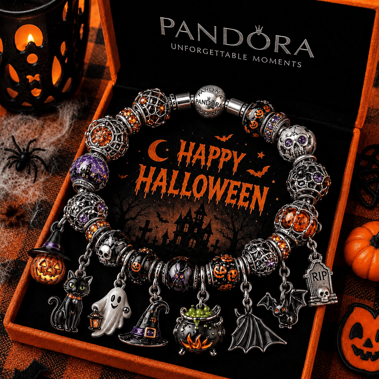 HHN silver Charm Bracelet Set BMD