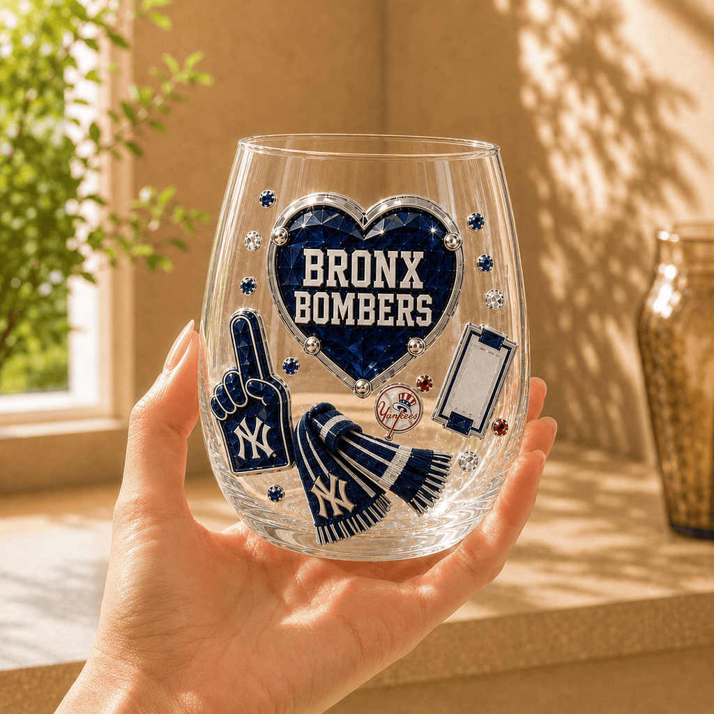NYY Wine Glass Cup NHVH