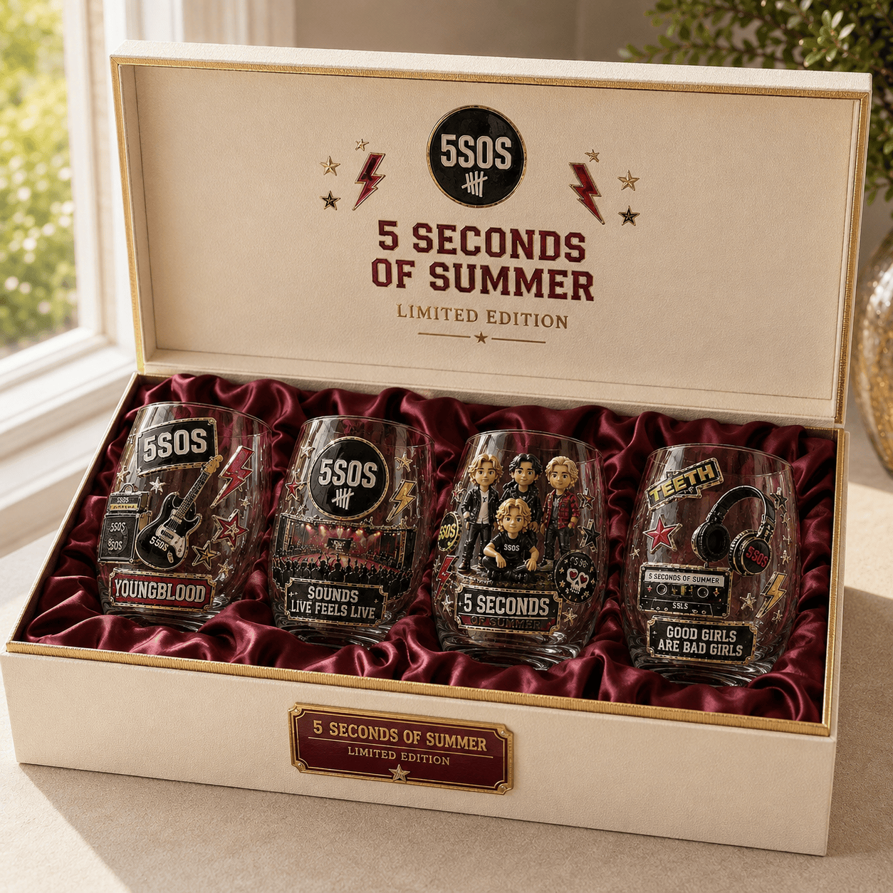 Premium 5SOS Wine Glass Cup PTT