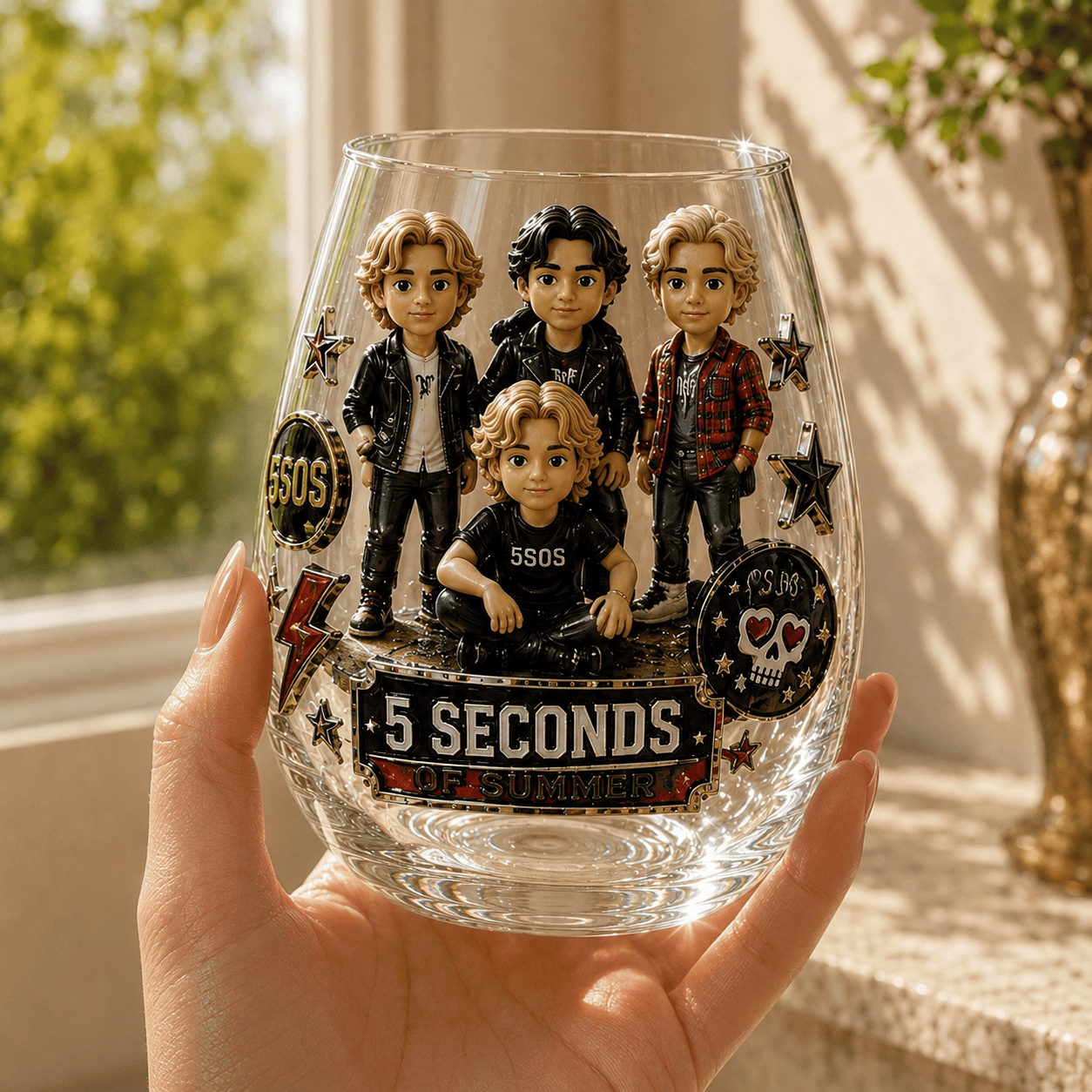 Premium 5SOS Wine Glass Cup PTT