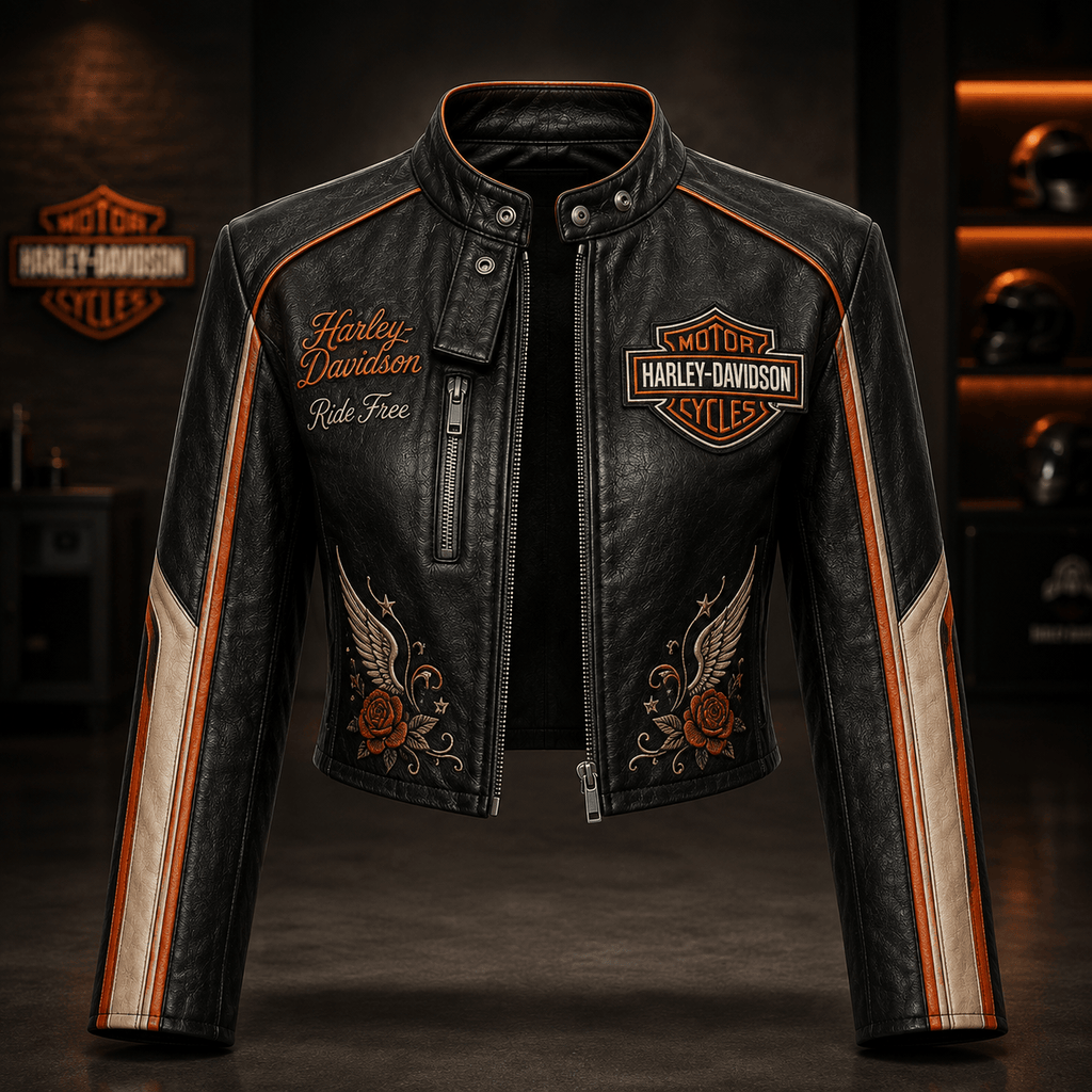 Premium HLDV Cropped Leather Zipper Jacket TNSM