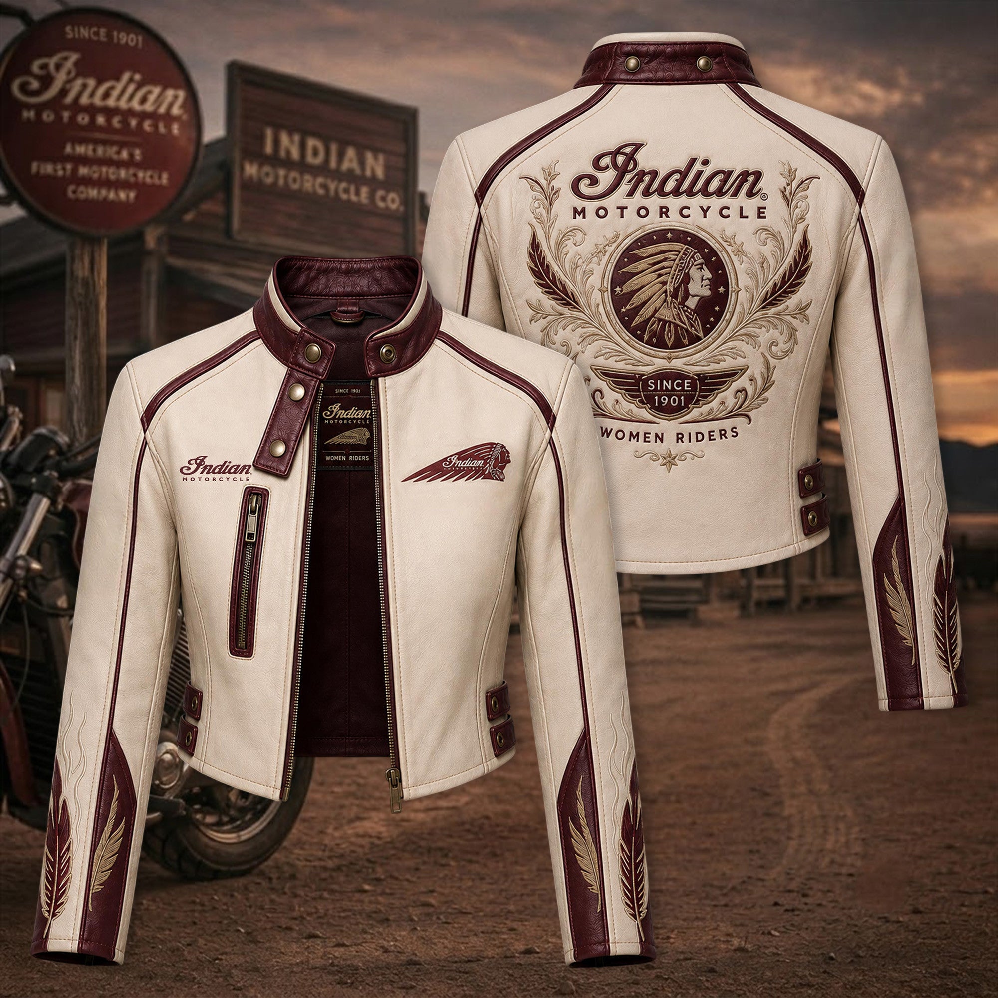 Premium IDMC Cropped Leather Zipper Jacket TNSM