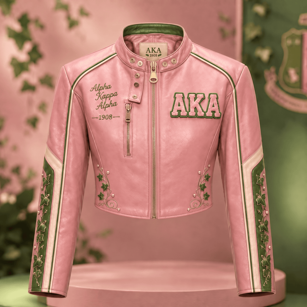 Premium AKA Cropped Leather Zipper Jacket TNSM