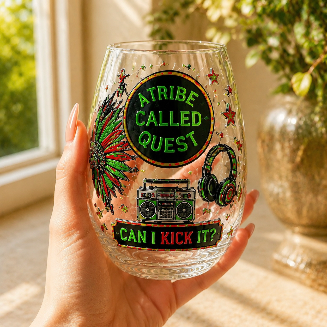 Premium ATCQ Wine Glass Cup TTN