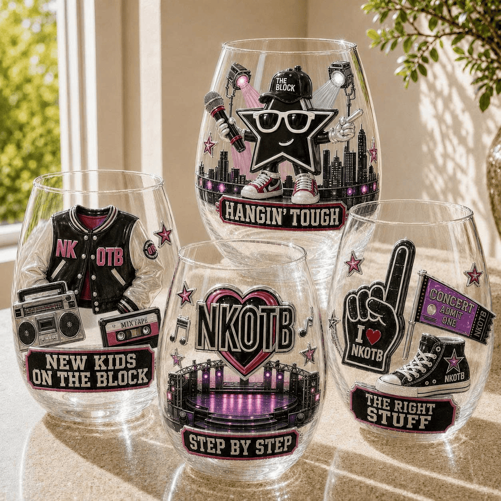 Premium NKOTB Wine Glass Cup TTN