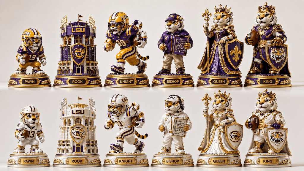 Premium LSU Chess Set NTNA