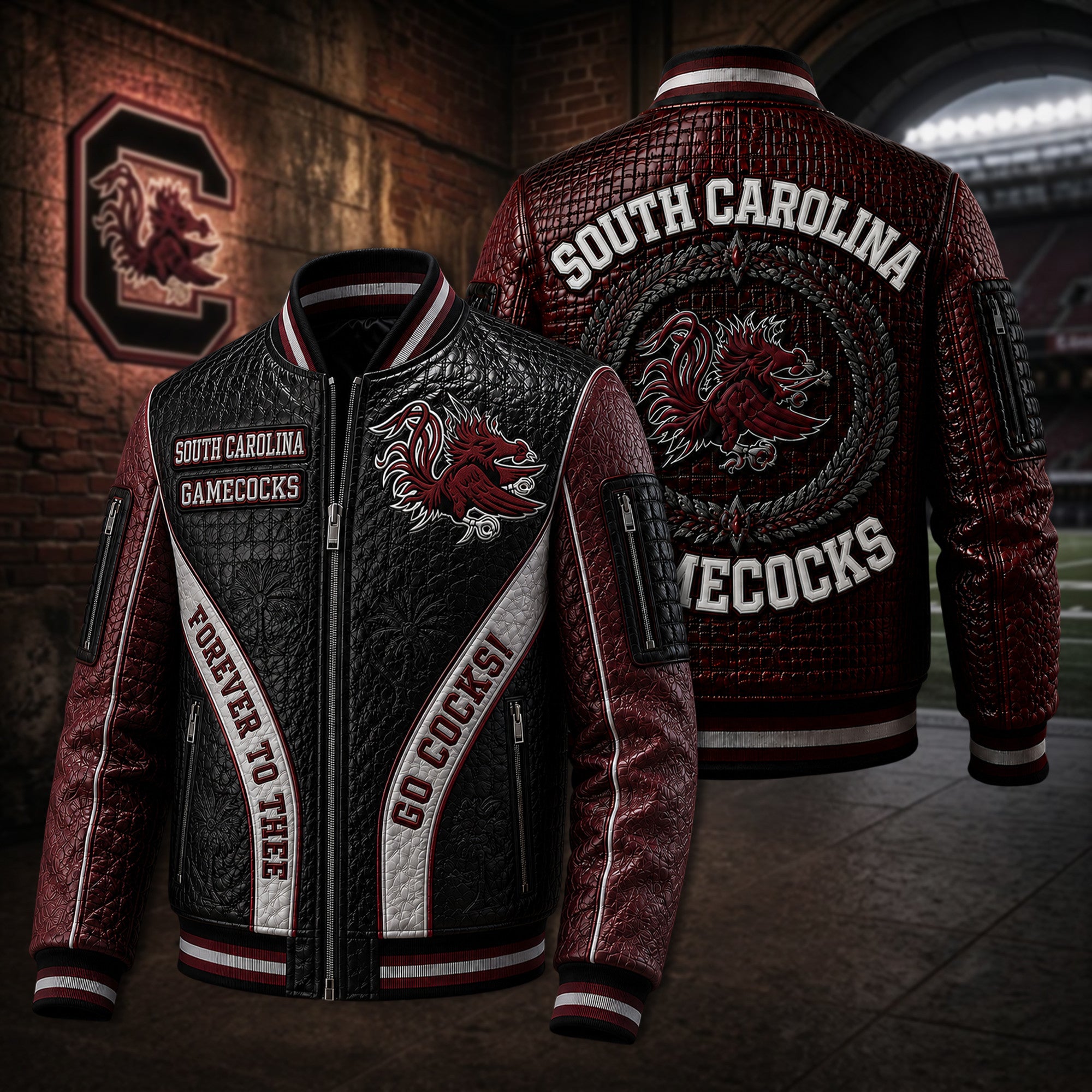 Premium SCG Leather Zipper Jacket PVNA