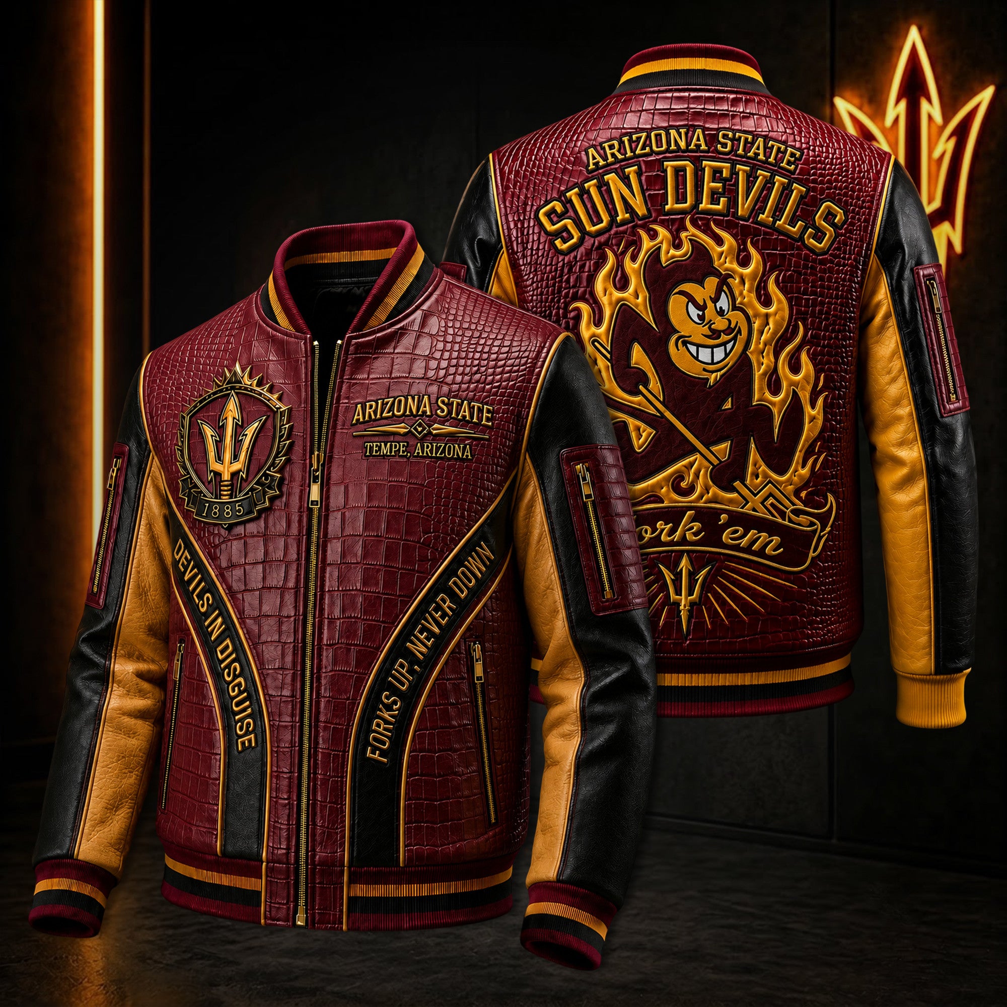 Premium ASSD Leather Zipper Jacket TTMH