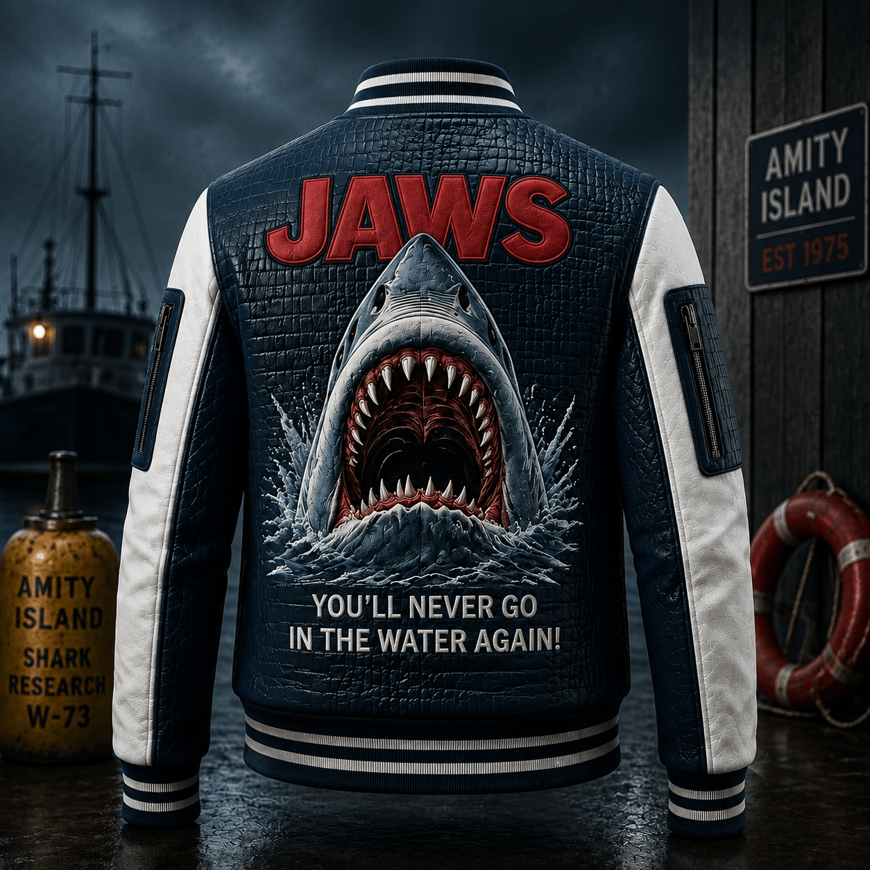 Premium JAWS Leather Zipper Jacket TTMH