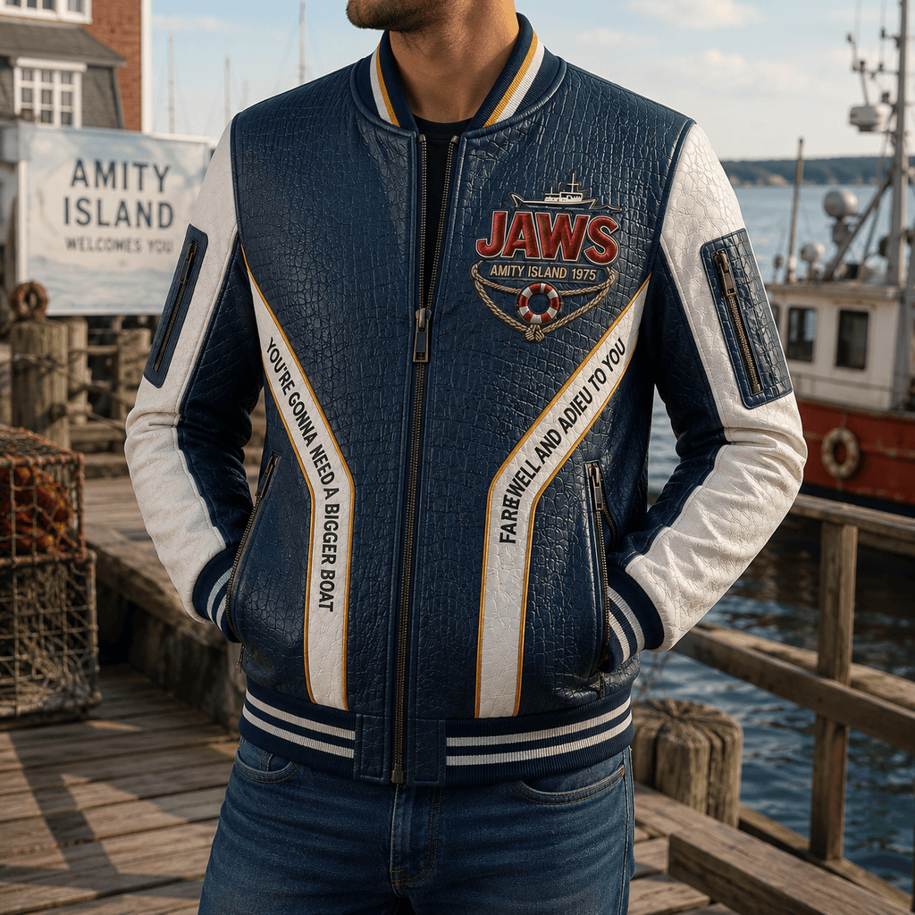 Premium JAWS Leather Zipper Jacket TTMH