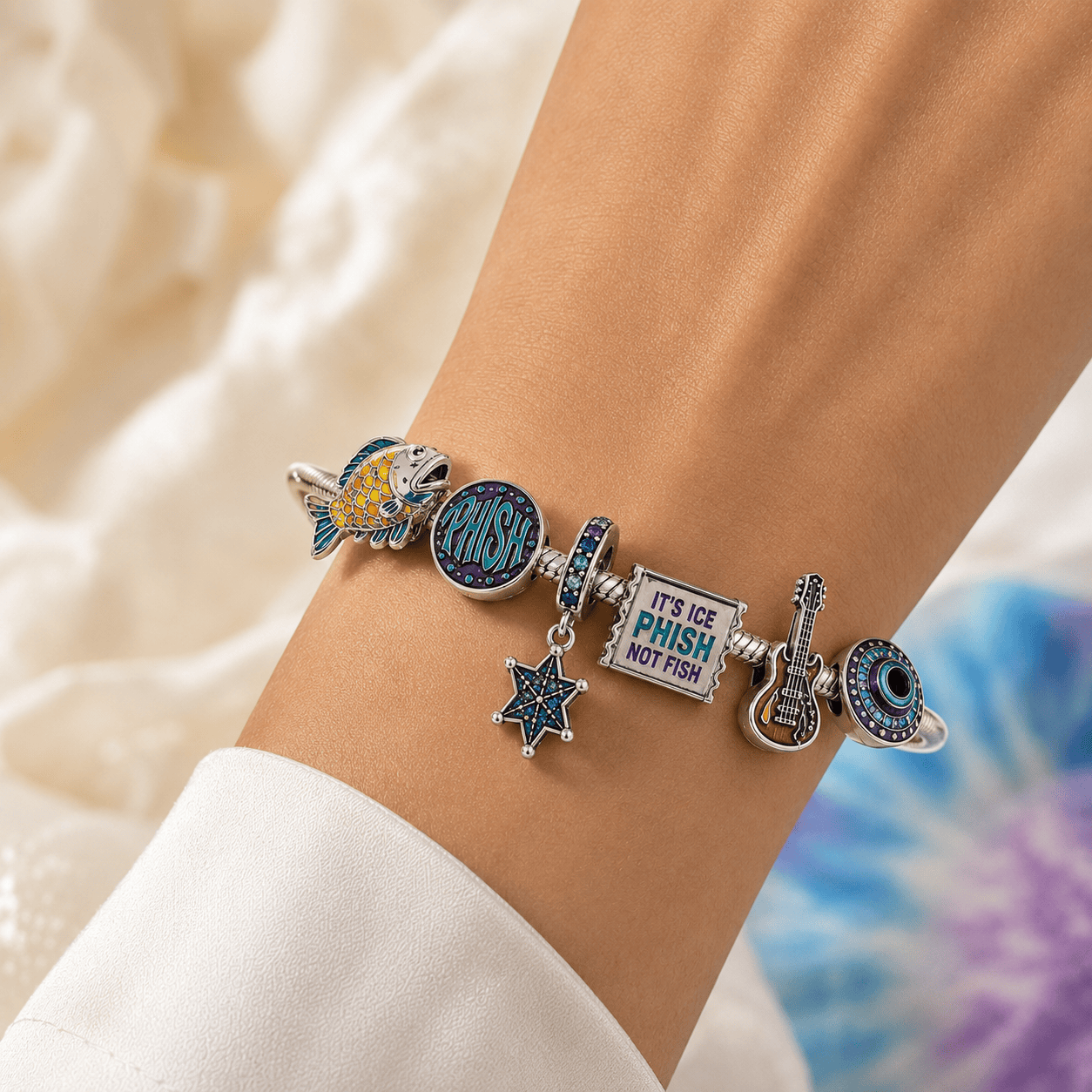 PIH silver Charm Bracelet Set BMD