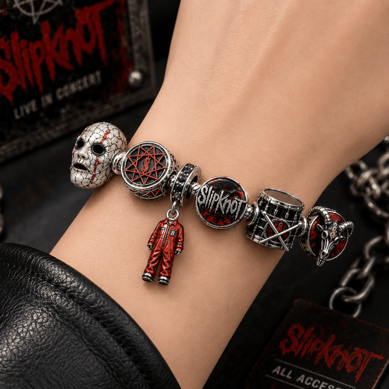 SLK silver Charm Bracelet Set BMD