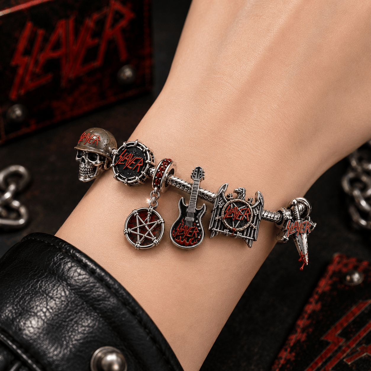 SLER silver Charm Bracelet Set BMD