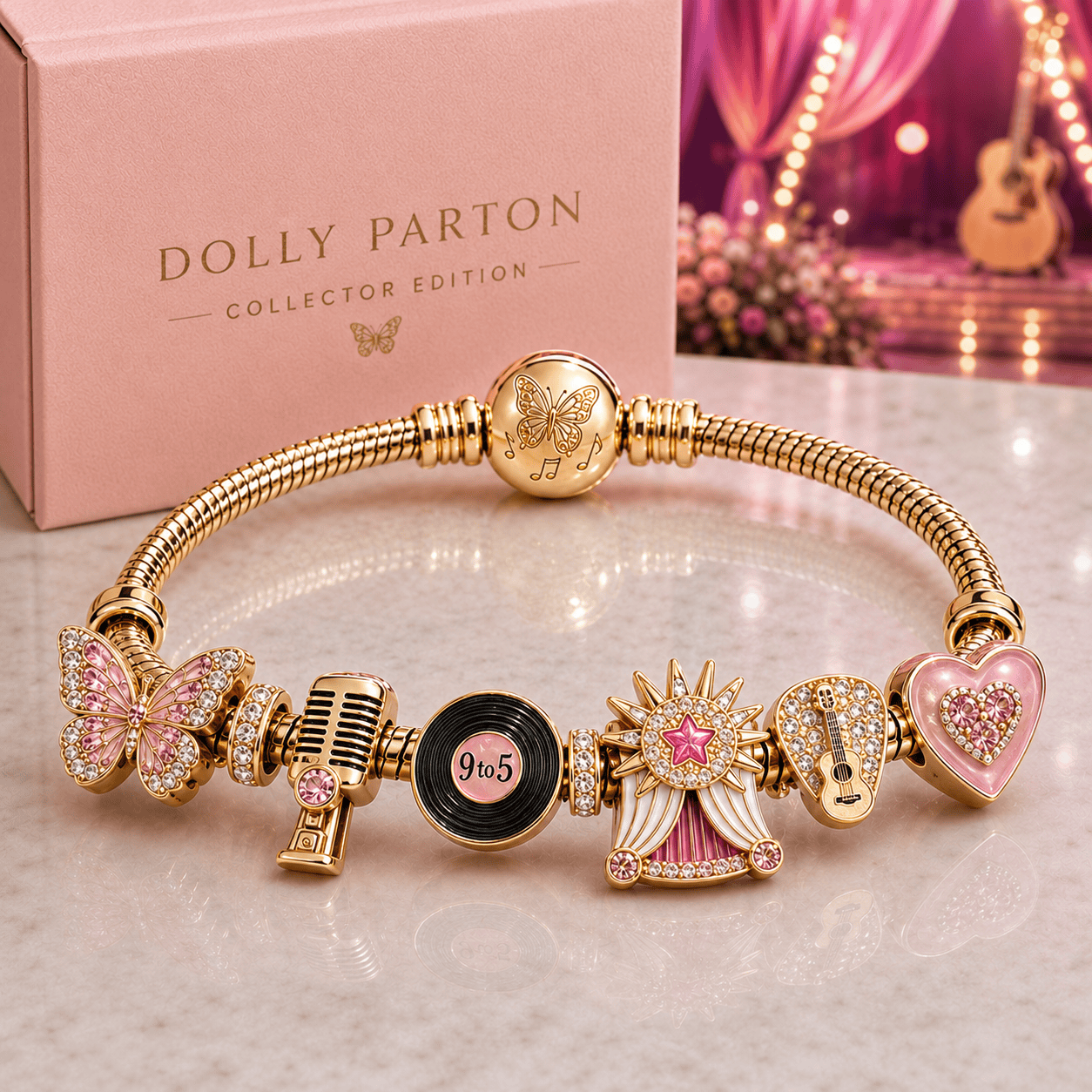 DLPT Gold Charm Bracelet Set NHVH