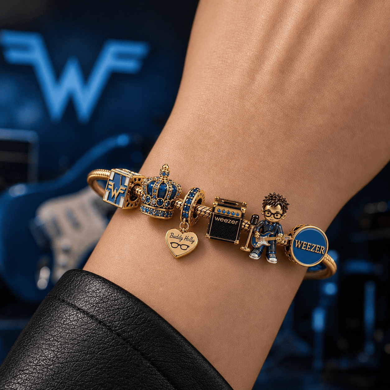 WZR Gold Charm Bracelet Set PTT