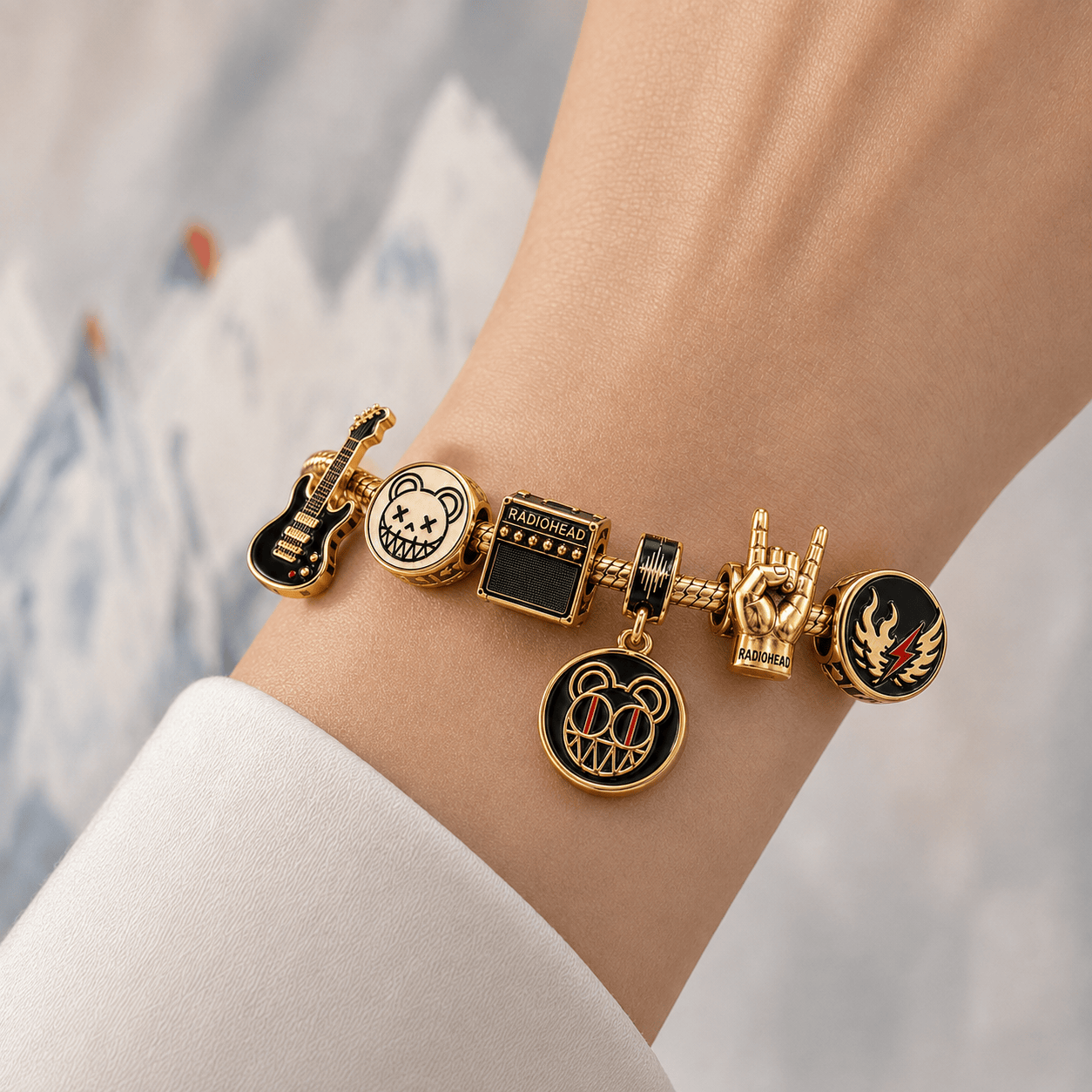 ROH Gold Charm Bracelet Set PTT