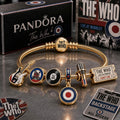 TWO Gold Charm Bracelet Set PTT