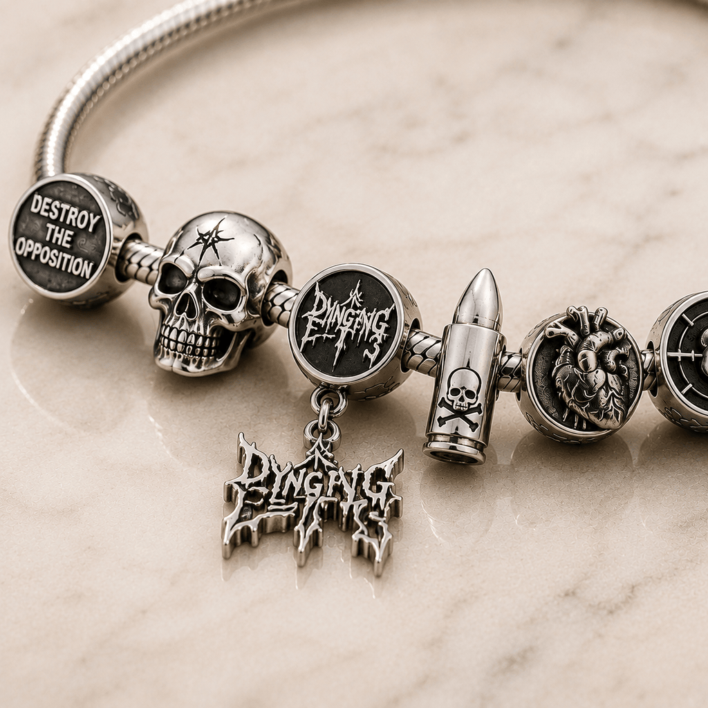 DFT Silver Charm Bracelet Set PTT