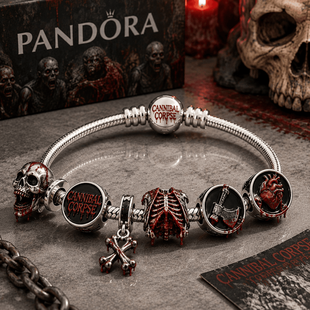 CNC Silver Charm Bracelet Set PTT