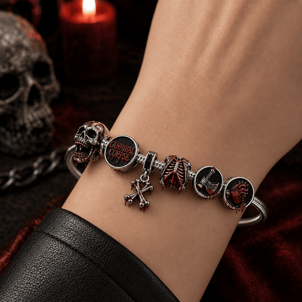CNC Silver Charm Bracelet Set PTT