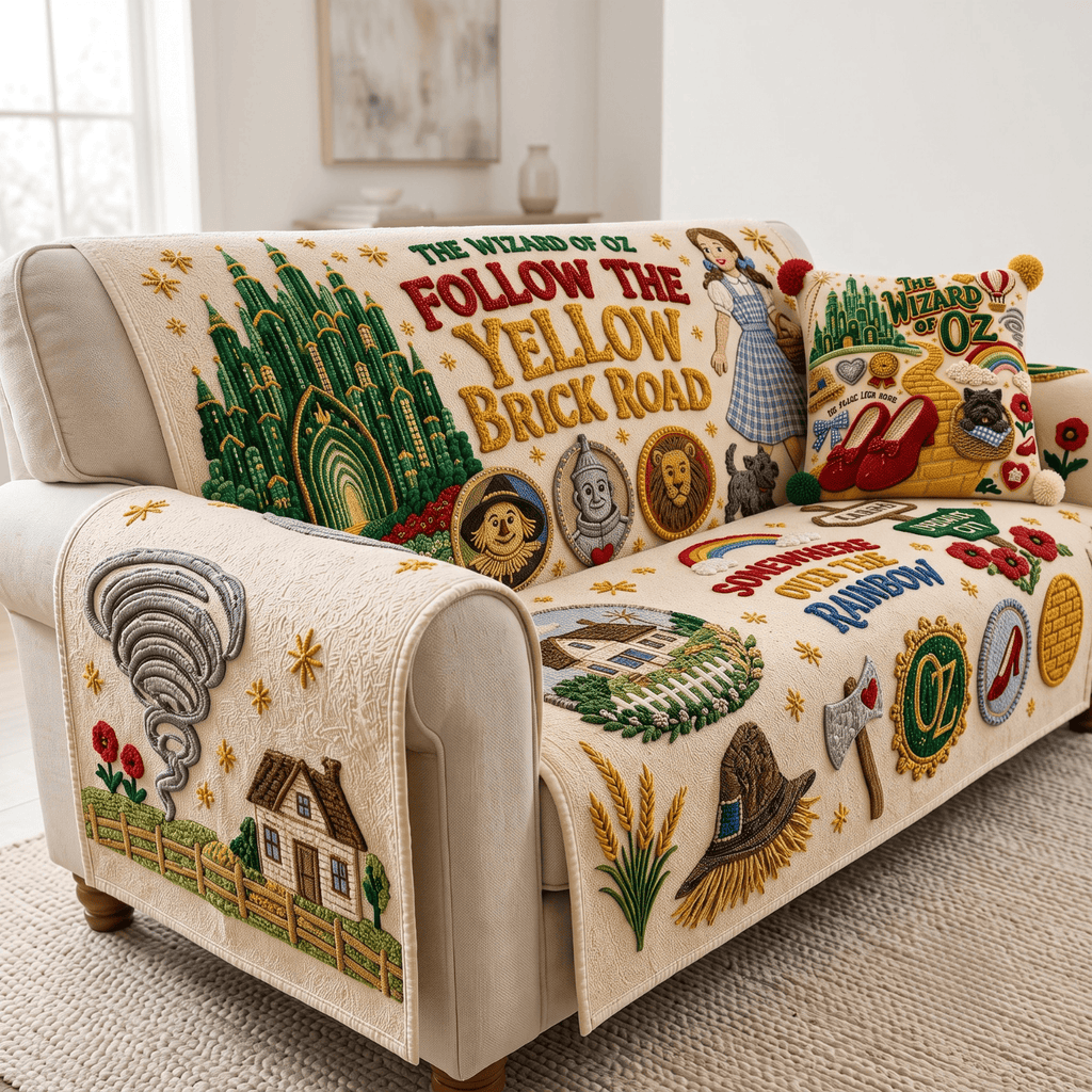 TWOZ Tufted Sofa Cover & Pillow Set NTKO