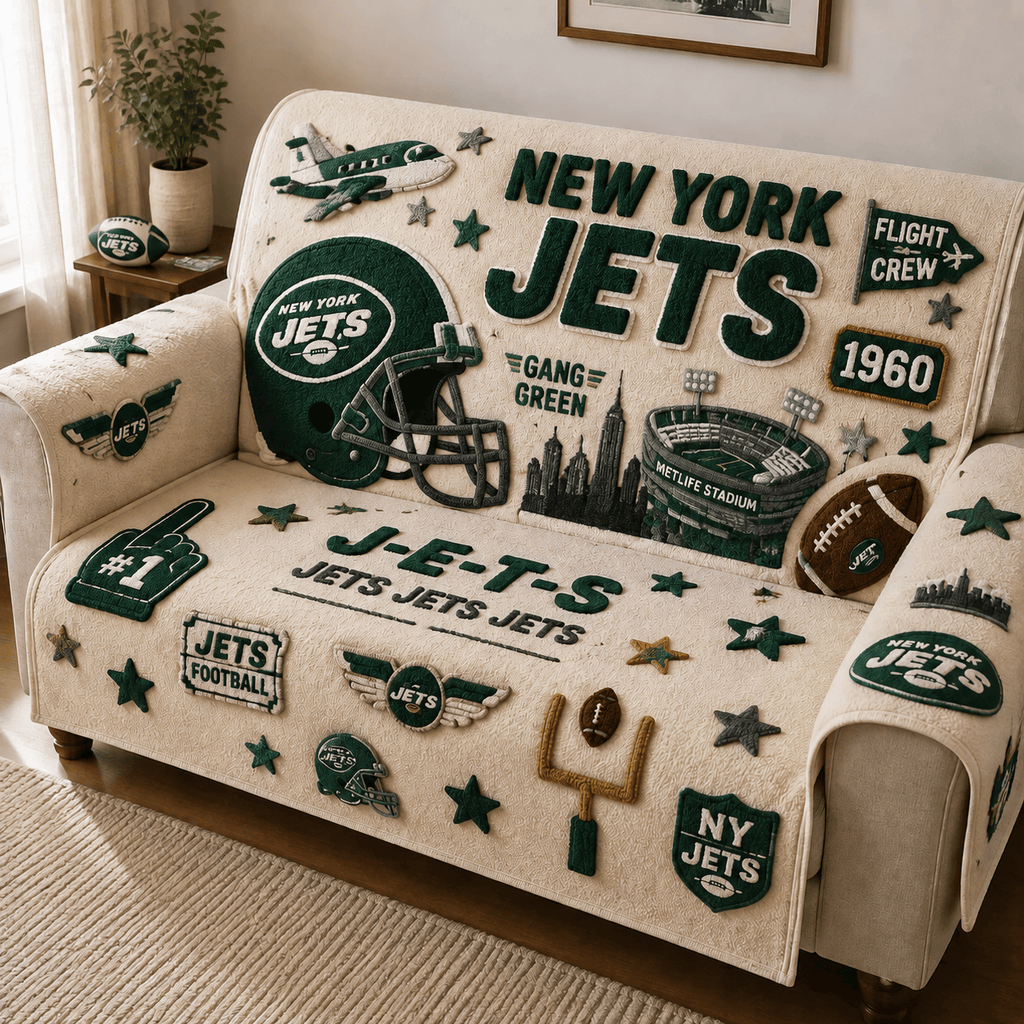 NYJ Tufted Sofa Cover & Pillow Set DNBN
