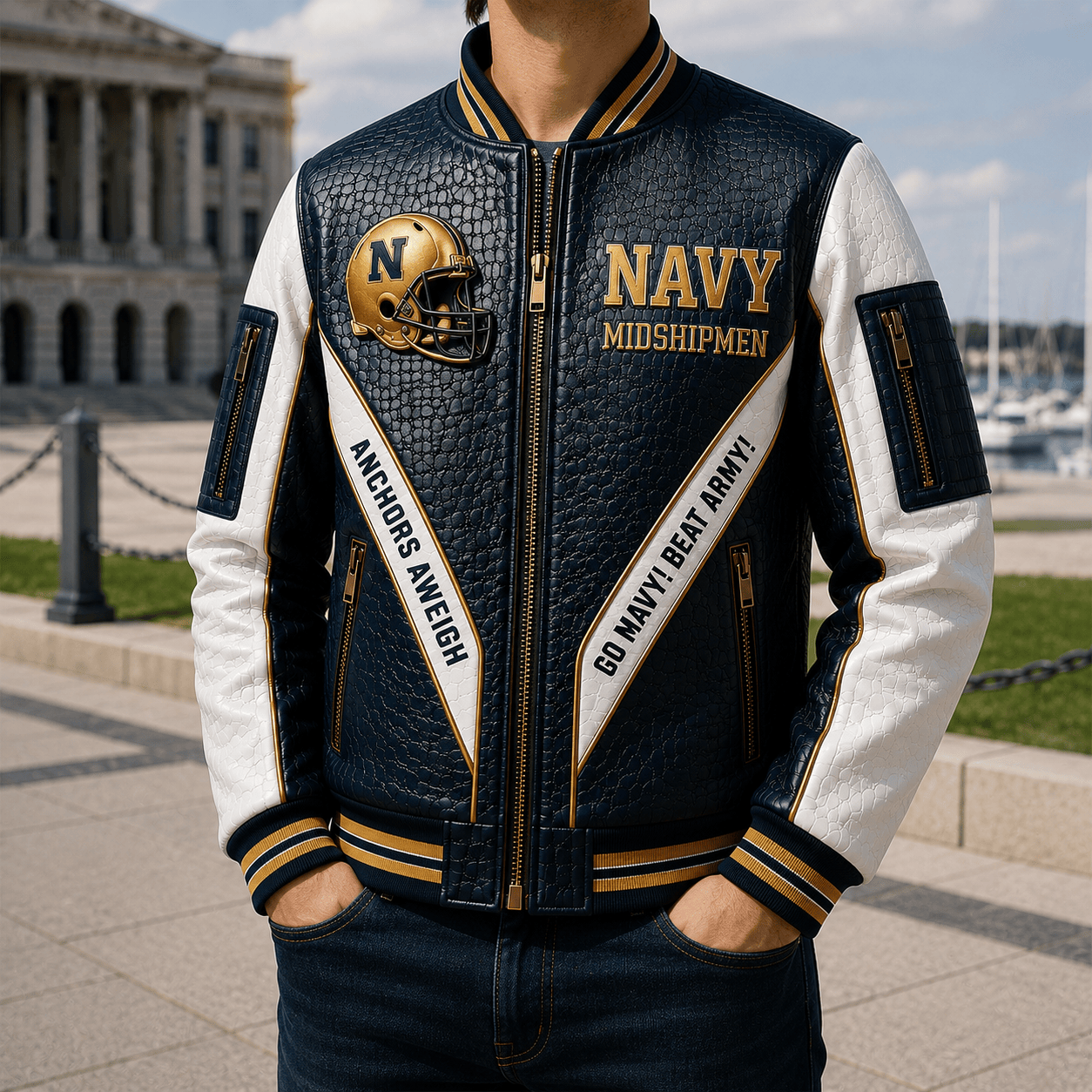 Premium NMSM Leather Zipper Jacket TTMH
