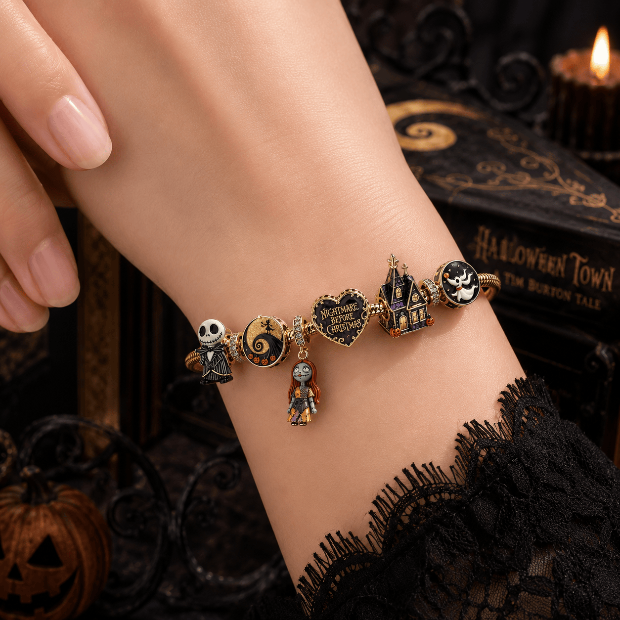 TNBC Gold Charm Bracelet Set BMD