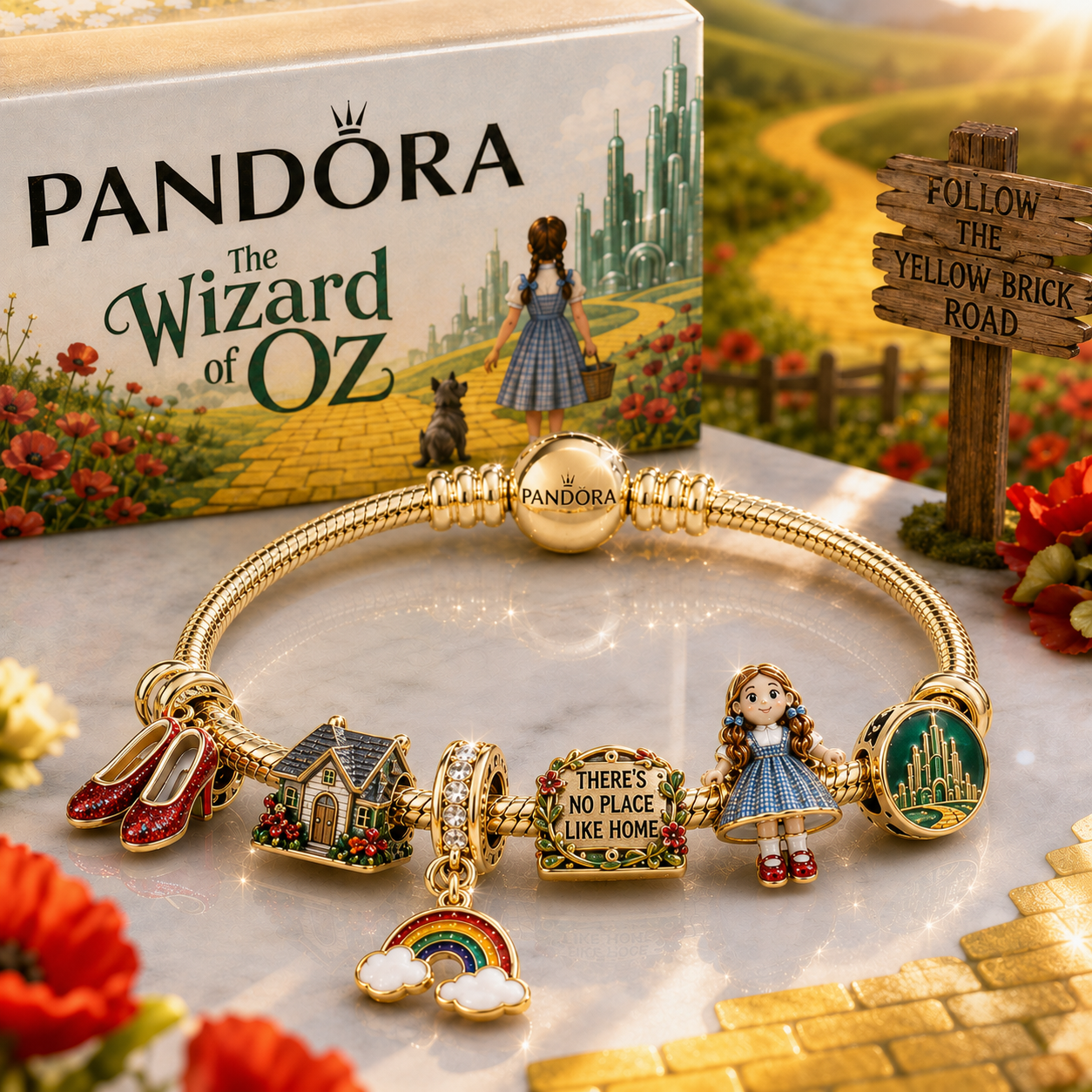 TWOZ Gold Charm Bracelet Set BMD