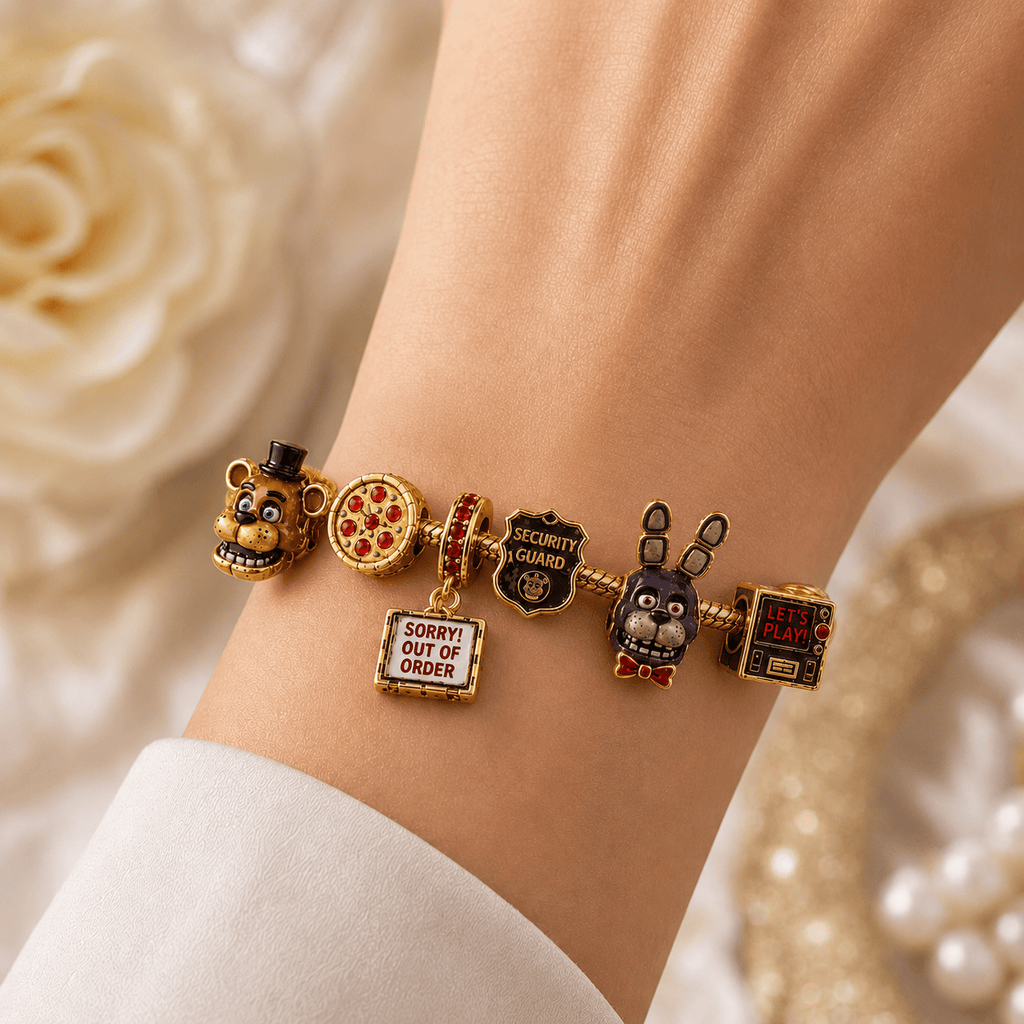 5NAF Gold Charm Bracelet Set BMD