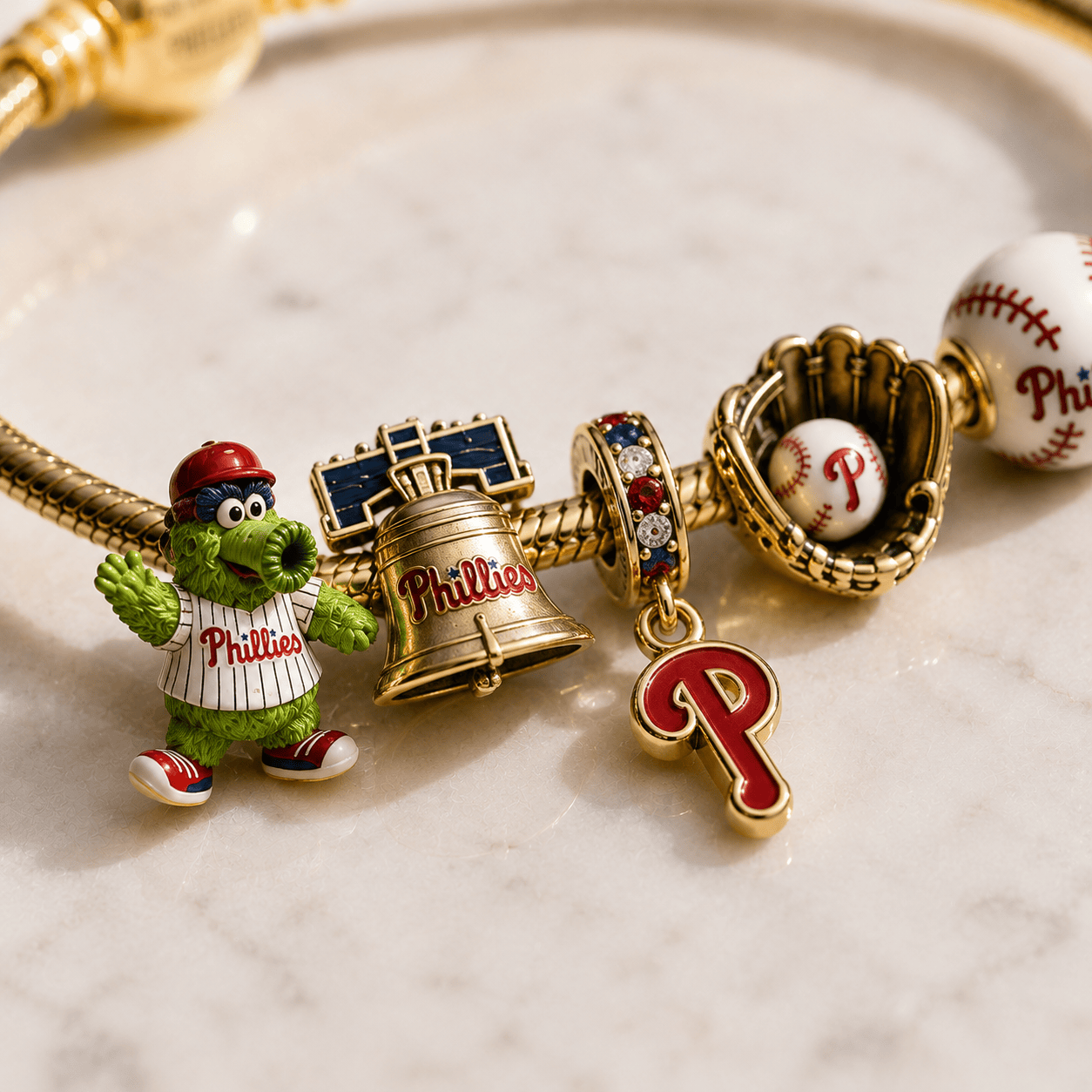 PPP Gold Charm Bracelet Set BMD