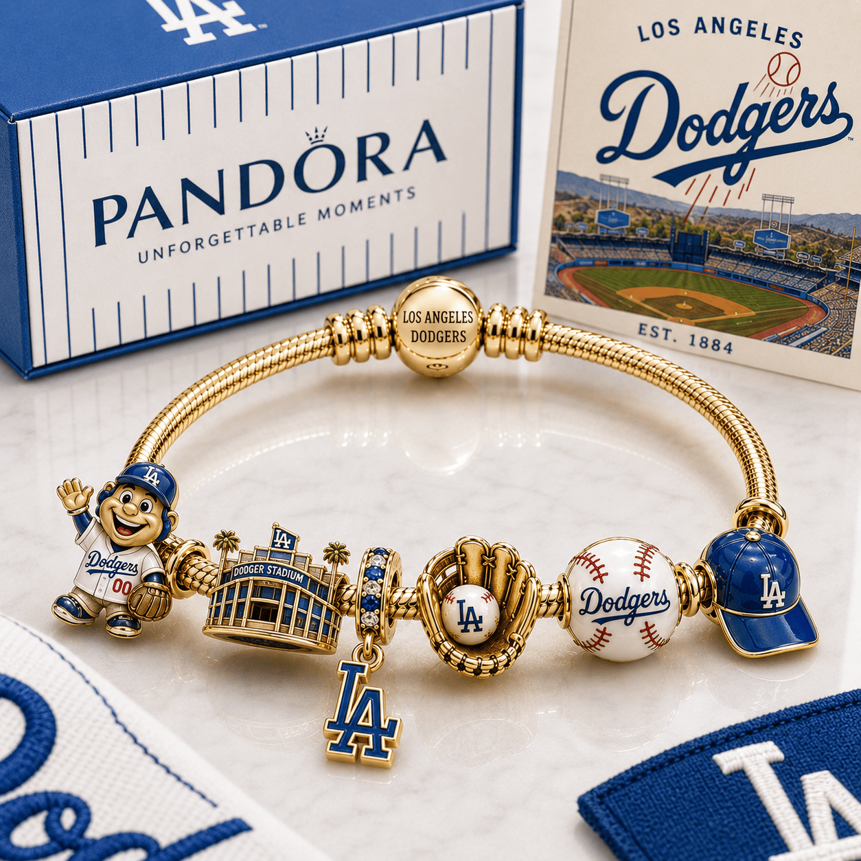 LAD Gold Charm Bracelet Set BMD