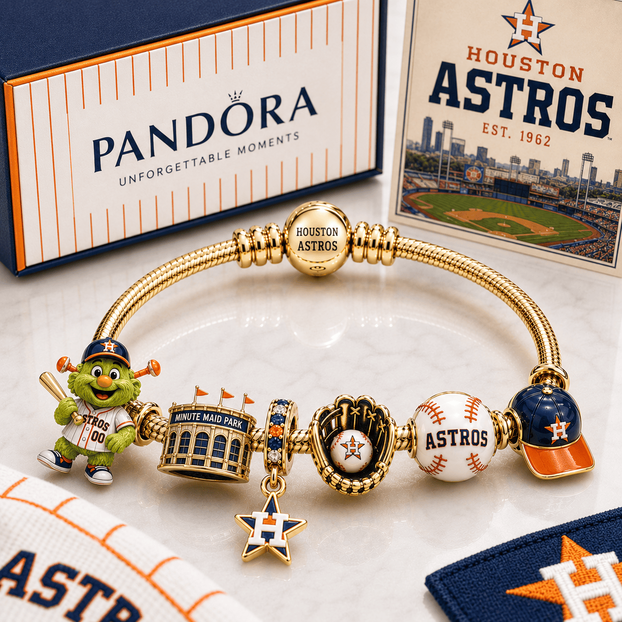 HTA Gold Charm Bracelet Set BMD