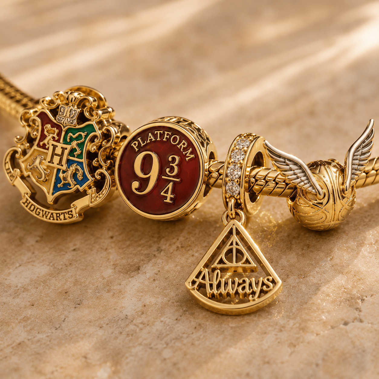 HRP Gold Charm Bracelet Set BMD