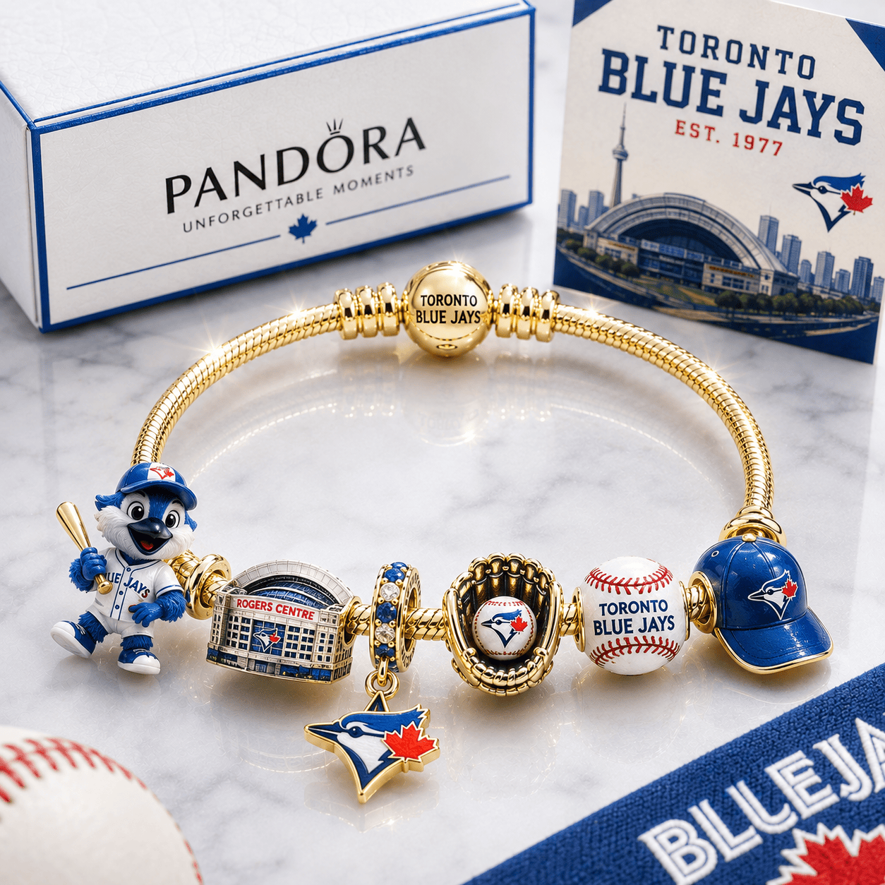 TBJ Gold Charm Bracelet Set BMD