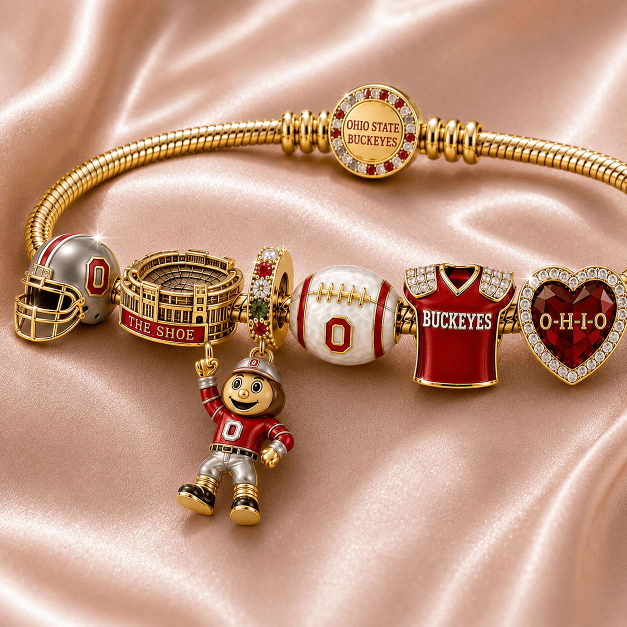 OSB Gold Charm Bracelet Set TMH
