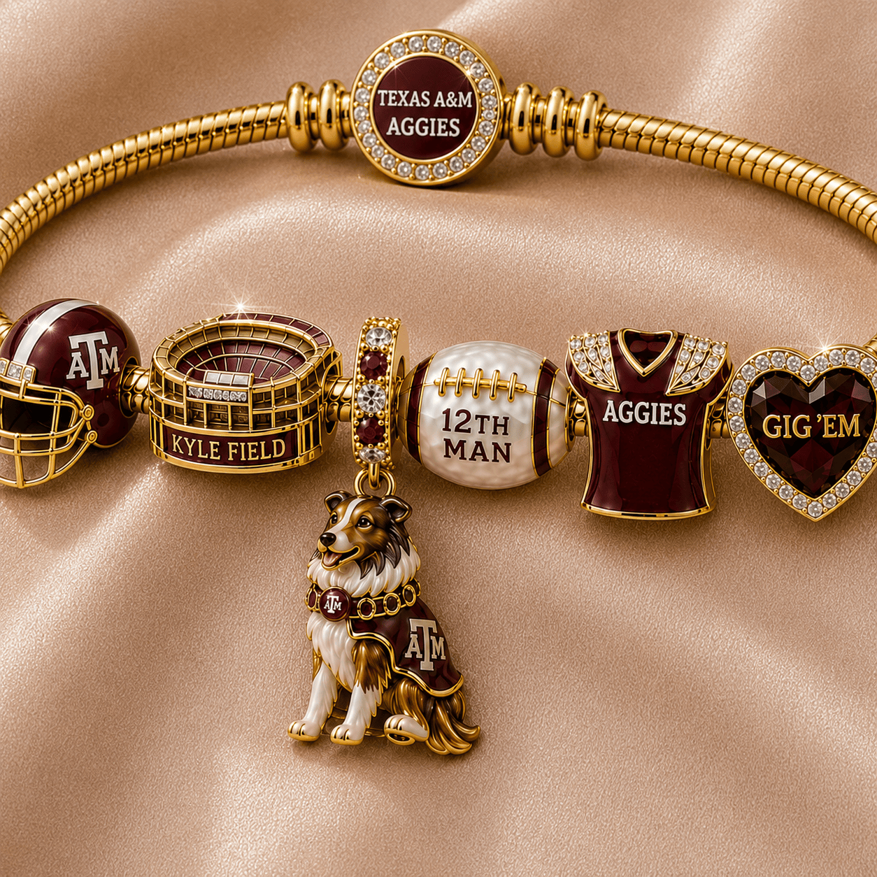 TAMA Gold Charm Bracelet Set TMH