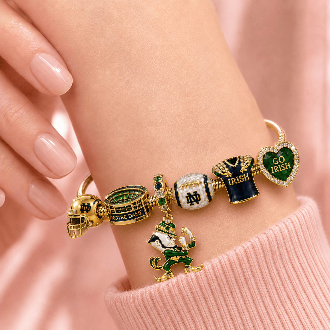 NODFI Gold Charm Bracelet Set TMH
