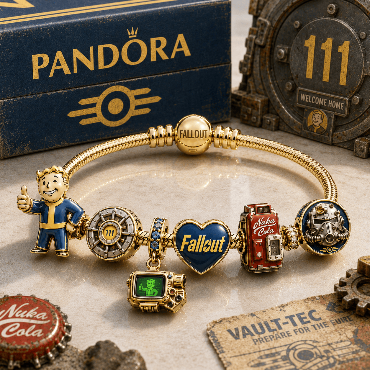 FOG Gold Charm Bracelet Set BMD