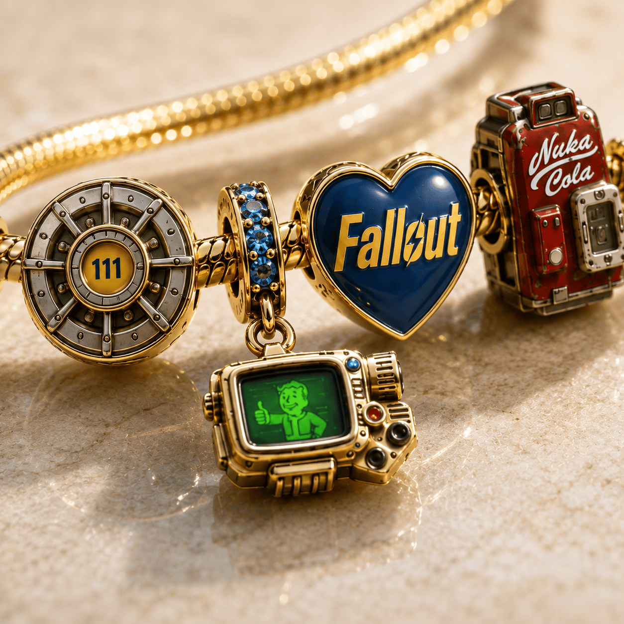 FOG Gold Charm Bracelet Set BMD